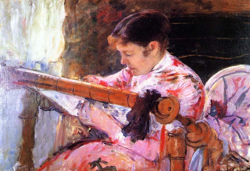 Mary Cassatt Lydia at the Tapestry Loom china oil painting image